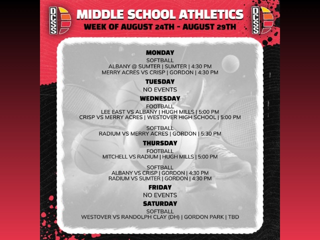 Middle School Athletics This Week