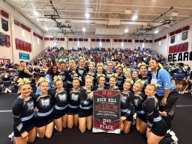 JV Lady Chargers Cheer brings home 2nd in Bearcat Invitational!
