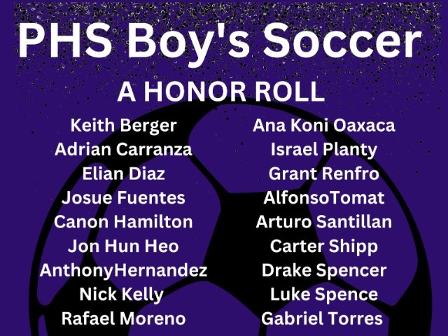 Boys Soccer - Honor Roll