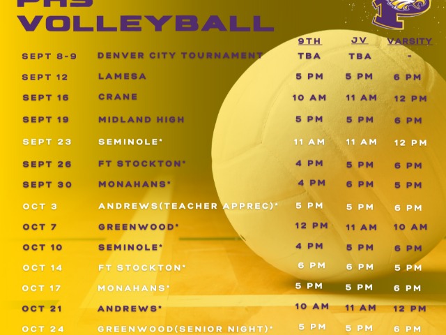 Volleyball Schedule PART 2 2023-2024