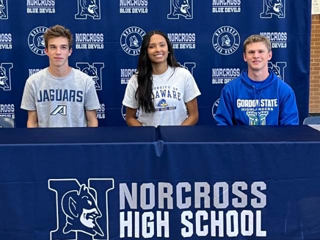 Norcross Celebrates Trio of College Athletic Signees