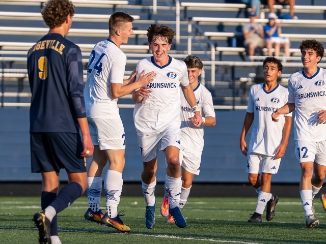 TIbbs Celebrates his winning goal versus North Ridgeville
