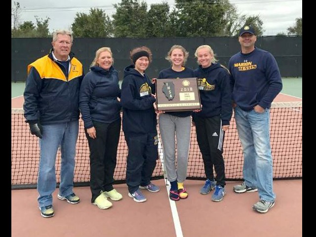 Marion wins team title at girls tennis sectional