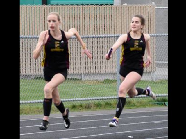 Enumclaw’s girls 4x400 relay team sits in the No. 1 spot.