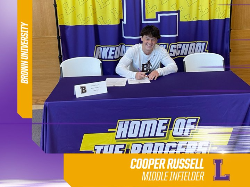 Congratulations to Senior, Cooper Russell as he commits to play baseball at Brown Univ.