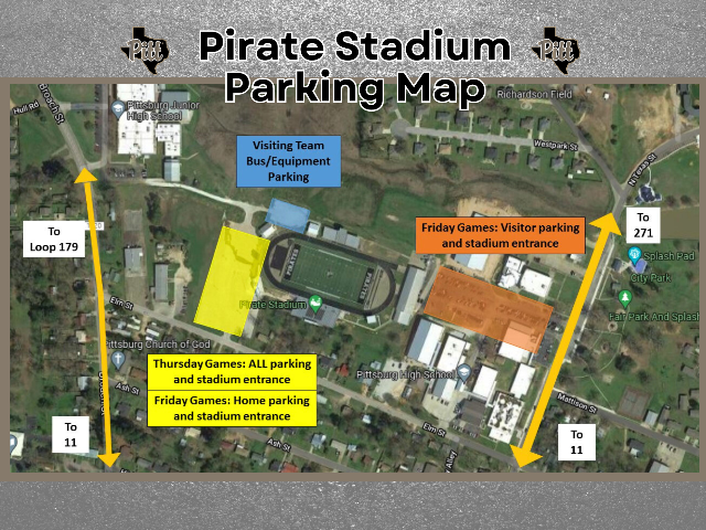 Pirate Stadium Parking Map 1