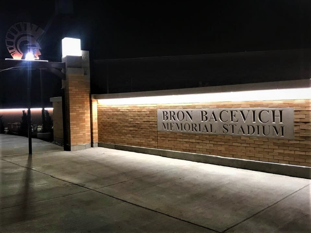 Bron Bacevich Memorial Stadium walkway entrance 2