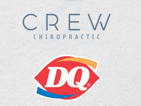 Crew Chiropractic and Dairy Queen logo