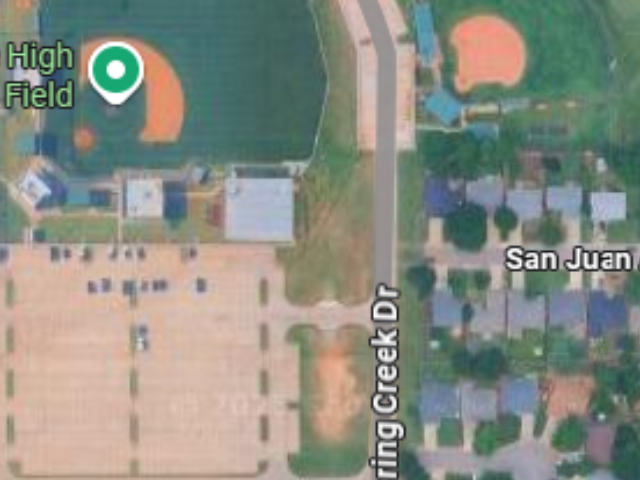 Parking for Softball on southwest side of the field.