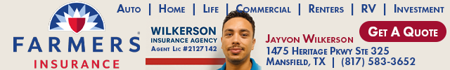 Advertisement image for Farmers Insurance -- Jayvon Wilkerson