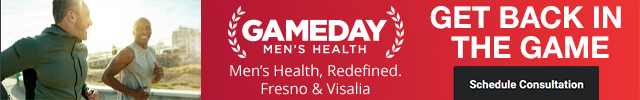 Advertisement image for Gameday Mens Health Visalia
