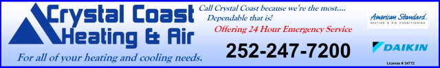 Advertisement image for Crystal Coast Heating and Air