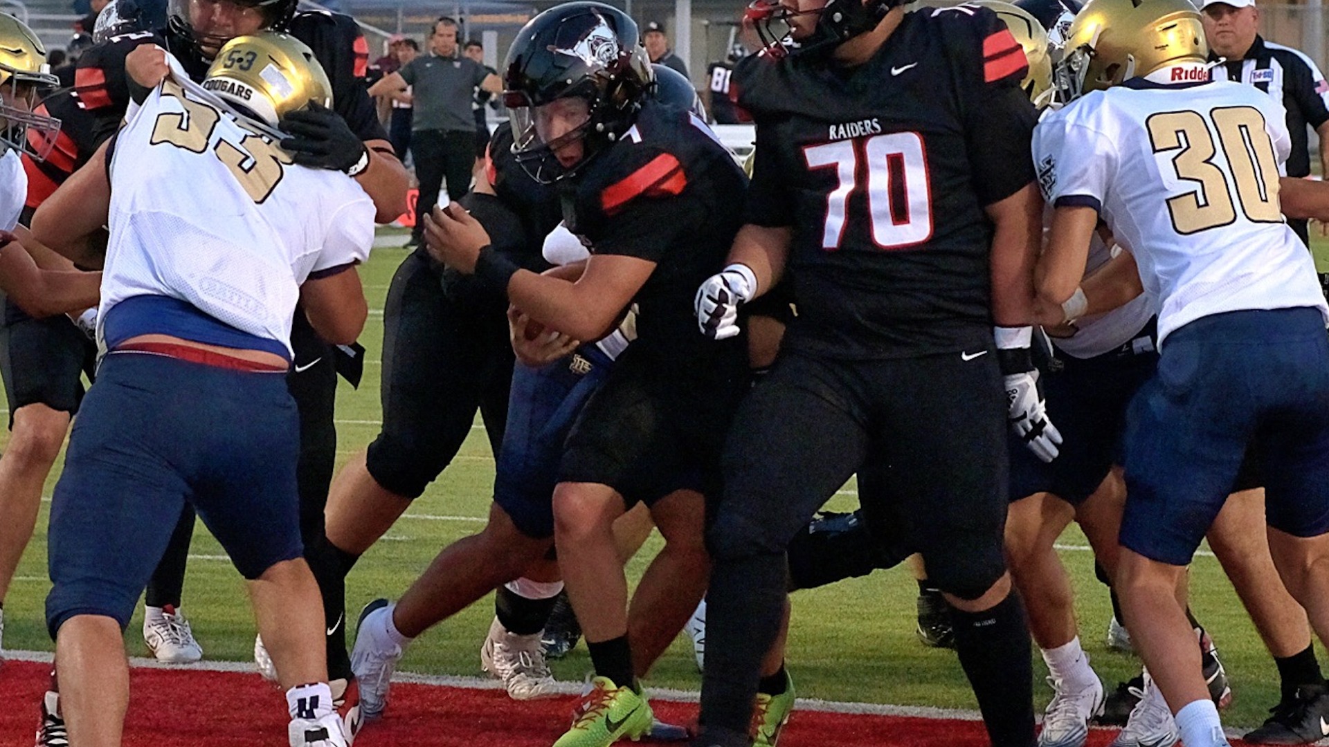 Slide 4 - RAIDERS SCORE LATE, BEAT EDINBURG NORTH IN 45-44 THRILLER