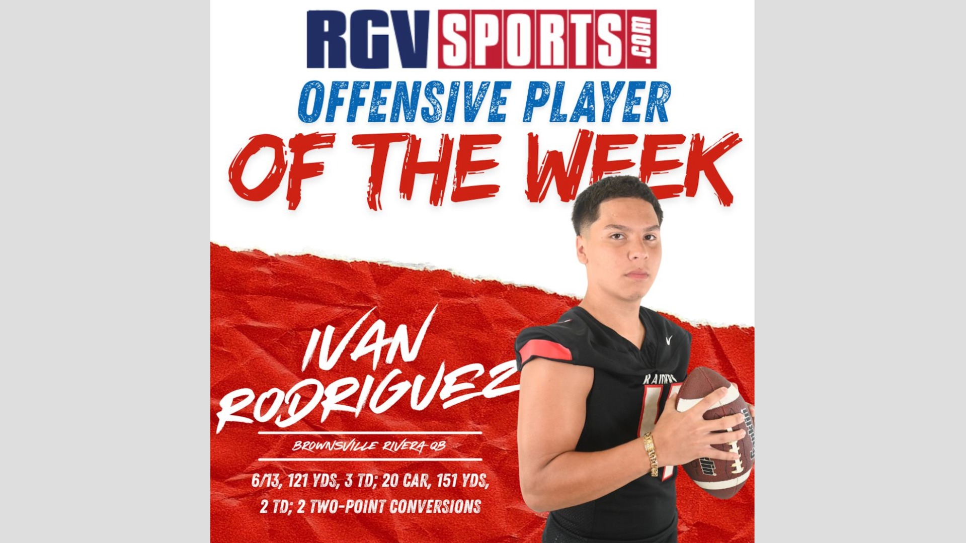 Slide 7 - QB RODRIGUEZ EARNS TOP OFFENSIVE HONORS IN THE RGV