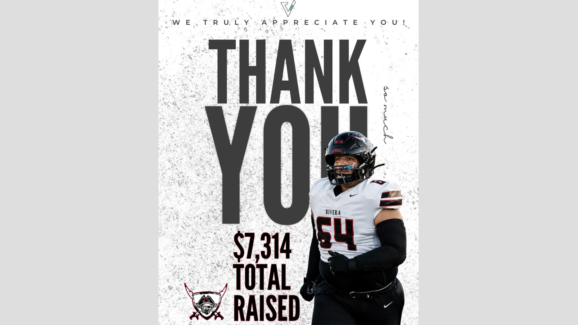 Slide 2 - RIVERA FOOTBALL RAISES MORE THAN $7,300 IN SUCCESSFUL FIRST VERTICAL RAISE CAMPAIGN