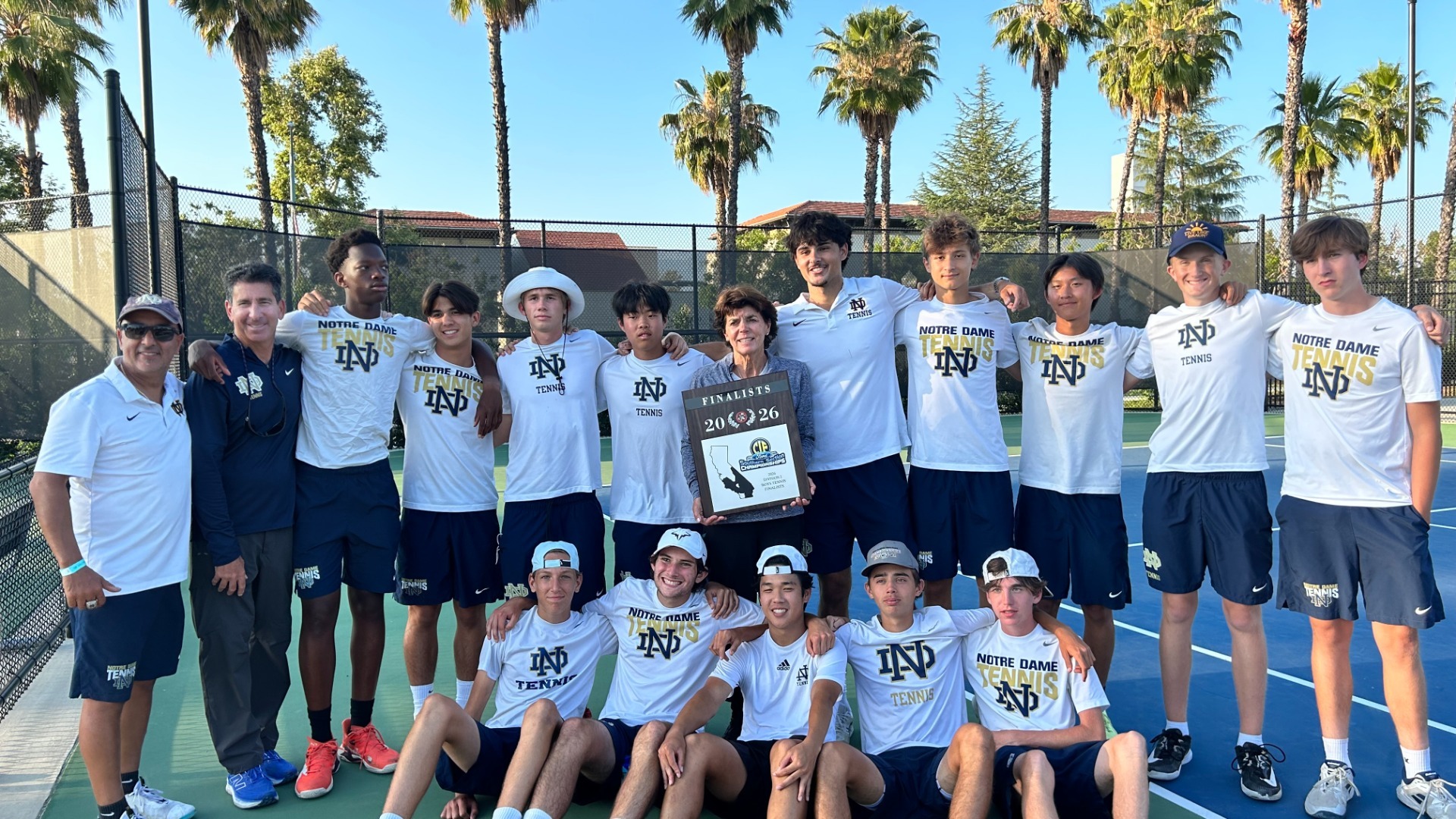 Slide 2 - Notre Dame Men's Tennis Wins CIF Runners Up 