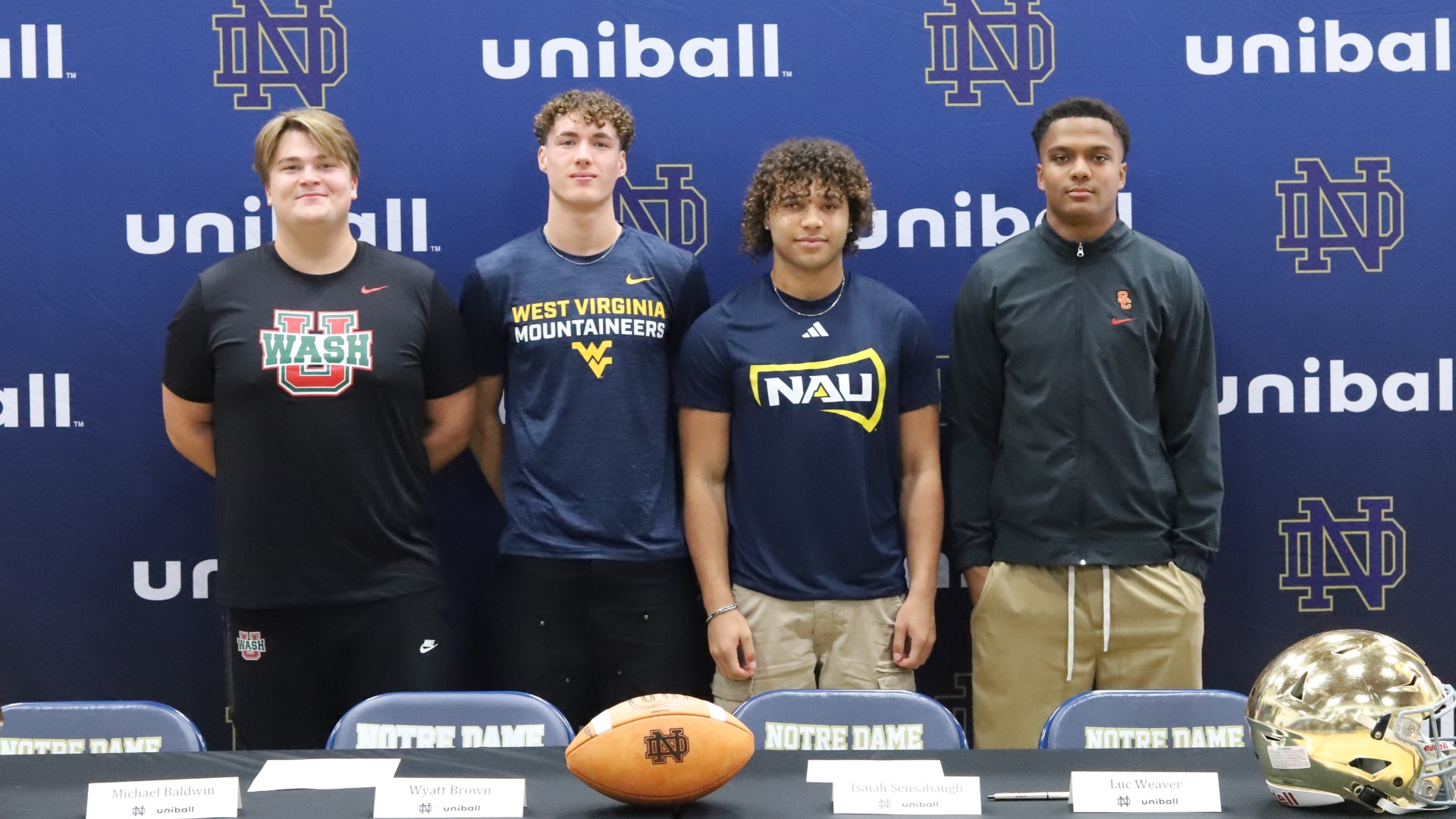 Slide 0 - Four Knights Sign To Play Football at the Next Level