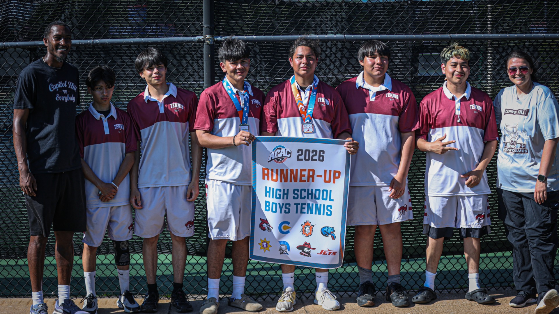 Slide 0 - Red Wolves Claim 2026 ACAC Boys Tennis Runner-Up Banner