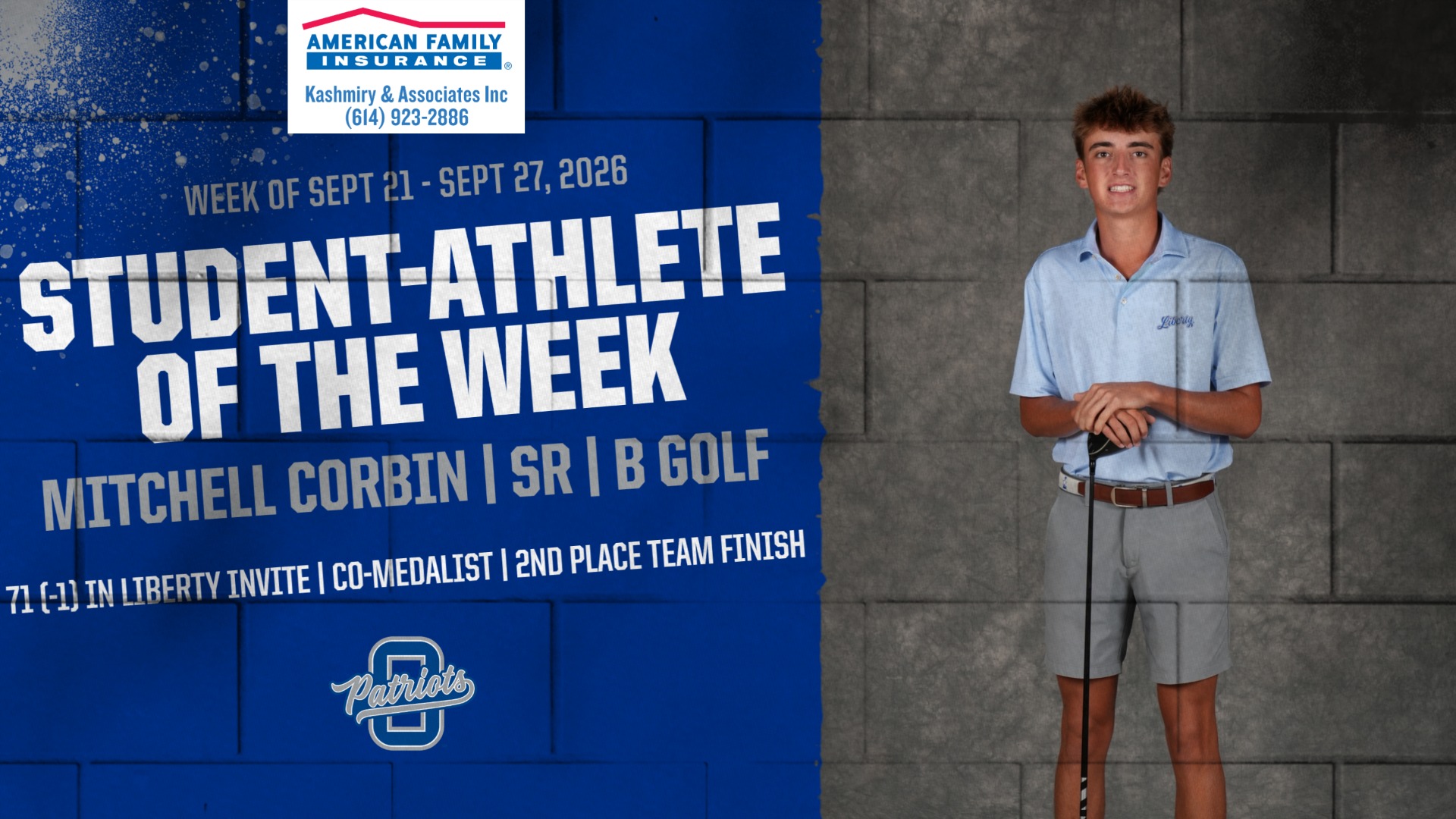 AMERICAN FAMILY INSURANCE PRESENTS: STUDENT-ATHLETE OF THE WEEK | WEEK OF 9/21/26