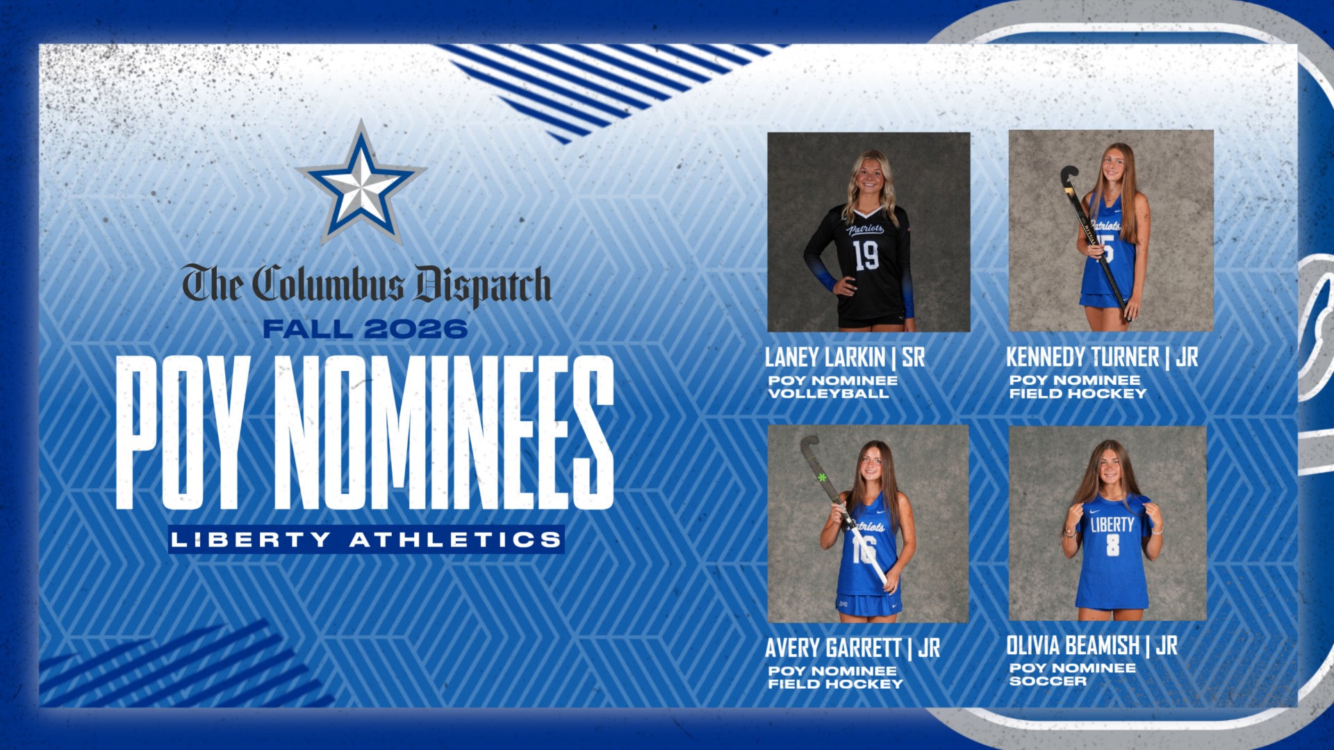 FOUR STUDENT-ATHLETES NOMINATED FOR COLUMBUS DISPATCH FALL SPORT PLAYER OF THE YEAR