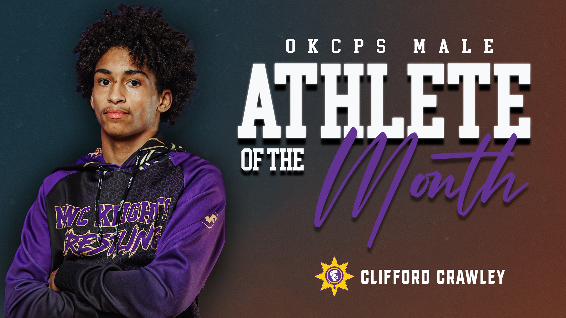 Slide 0 - Clifford Crawley Named OKCPS Male Athlete of the Month - January 2026