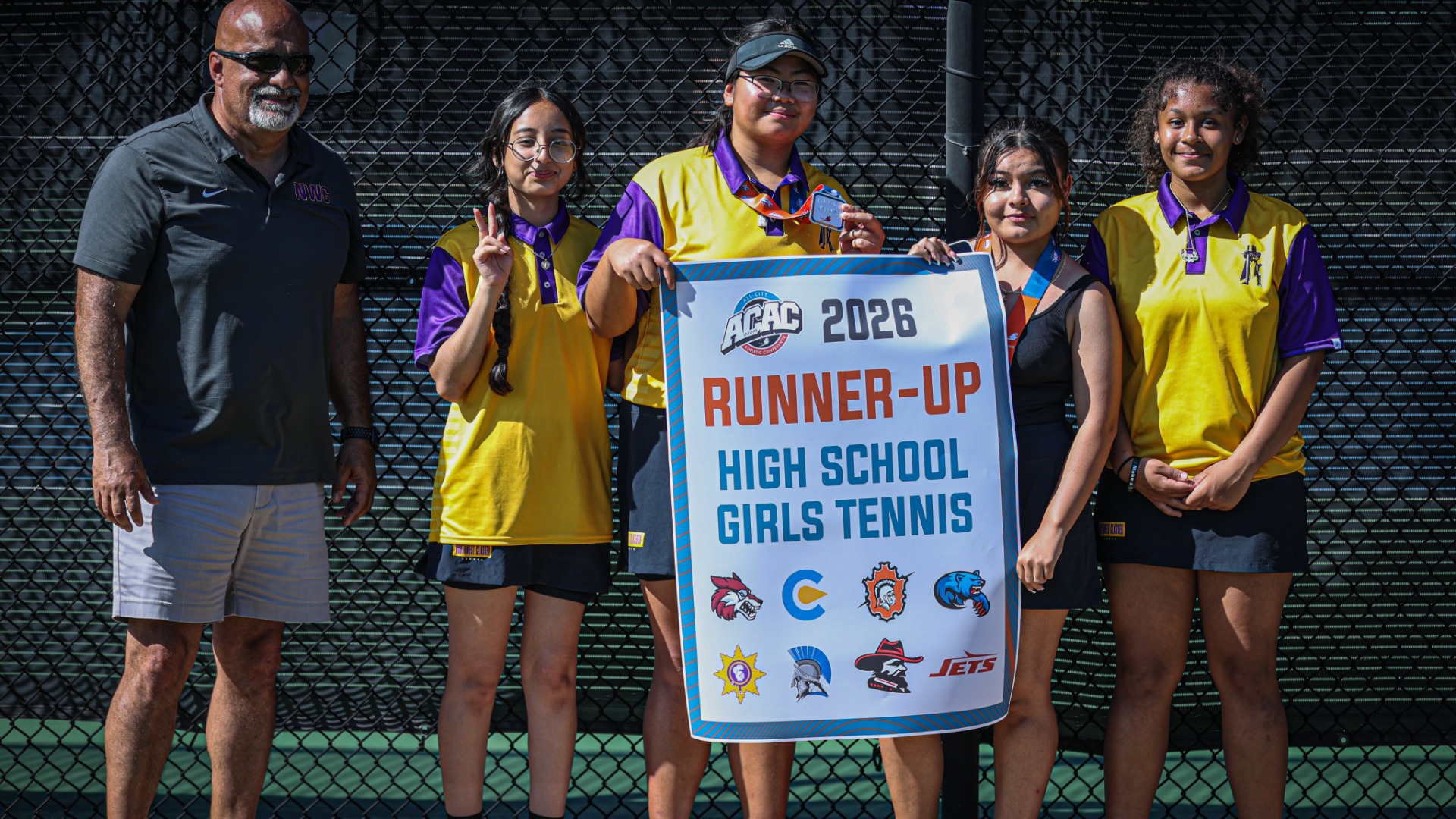 Slide 0 - Lady Knights Claim 2026 ACAC Girls Tennis Runner-Up Banner