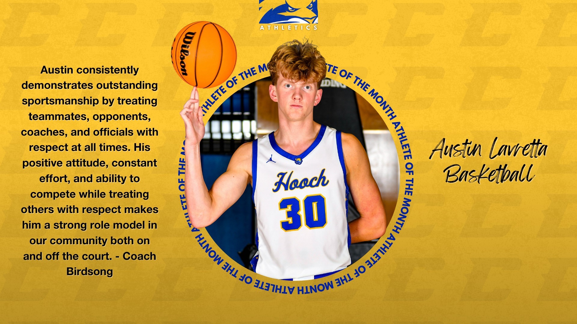 Slide 0 - September 2026 Male Student Athlete of the Month
