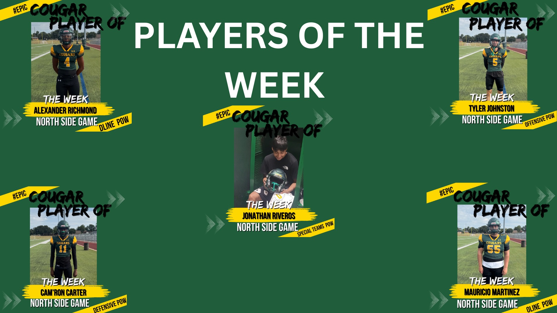 Slide 2 - Players of the Week vs North Side 2025