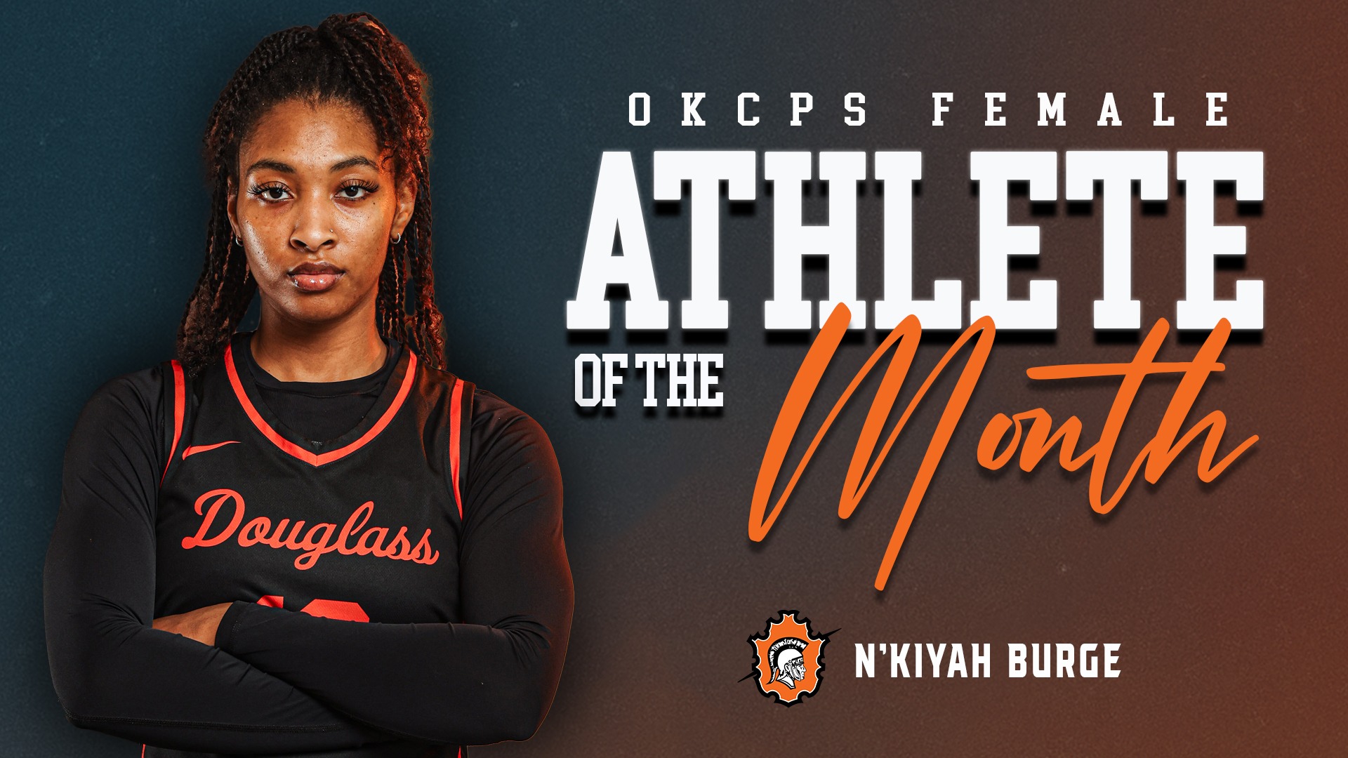 Slide 0 - N'Kiyah Burge Named OKCPS Female Athlete of the Month - February 2026