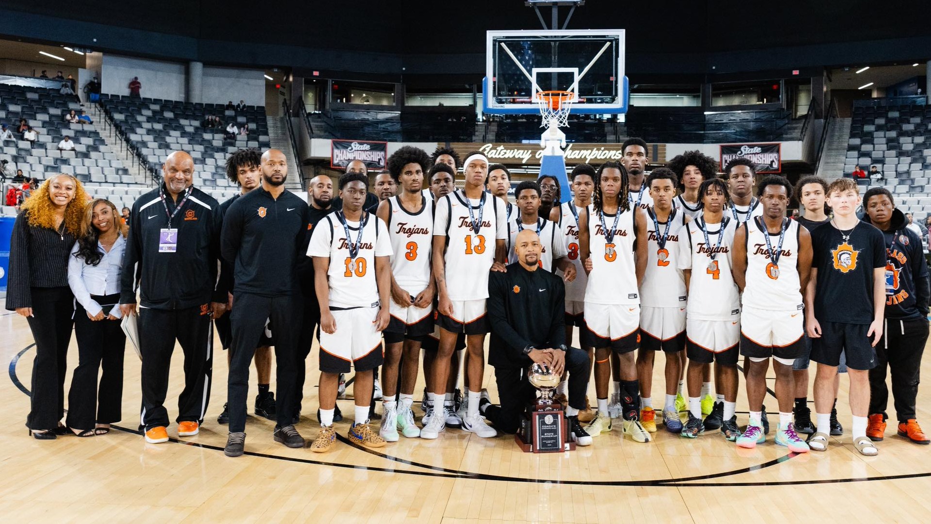 Slide 1 - Trojans Claim Silver Ball - 2026 Class 4A State Runner-Up Trophy