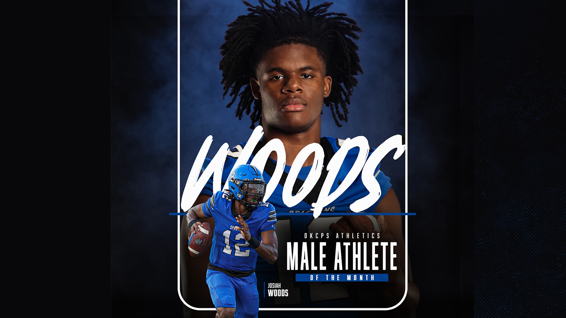 Slide 1 - Josiah Woods Named OKCPS Male Athlete of the Month for September