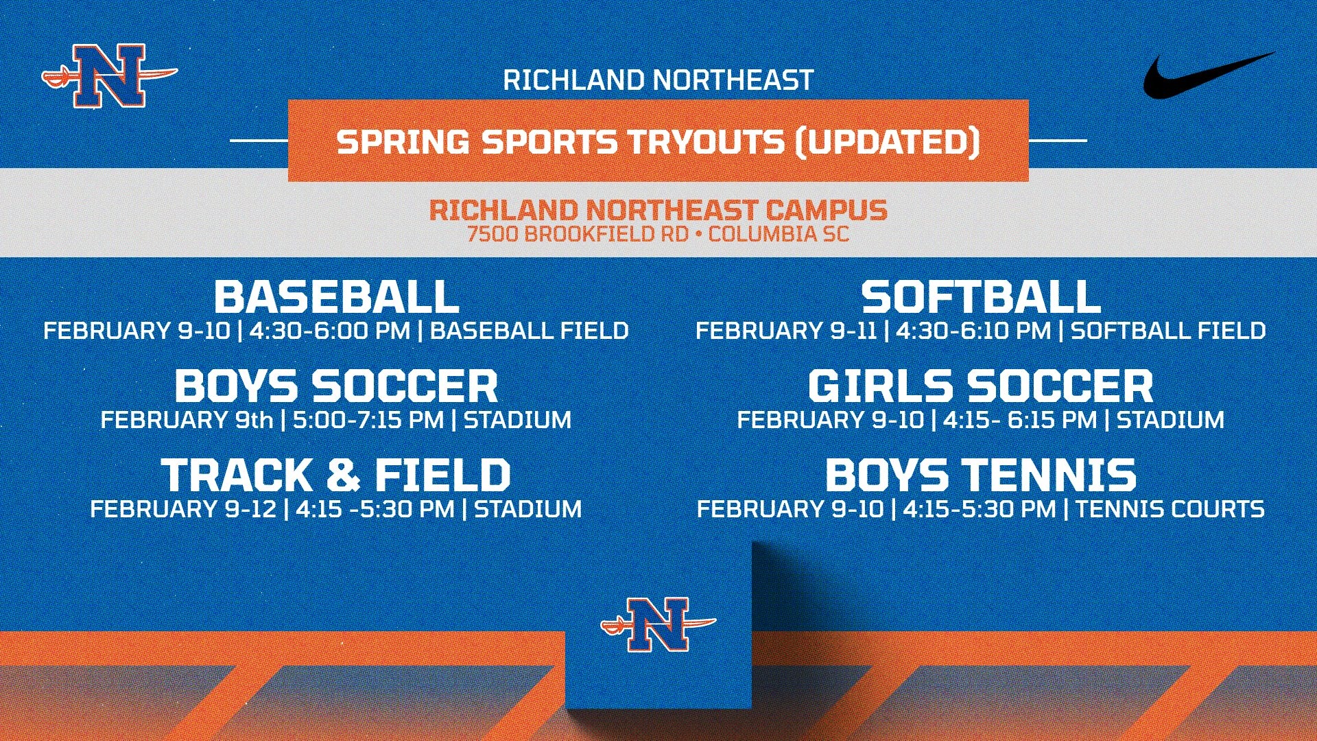 Slide 1 - 2026 Spring Sports Tryouts