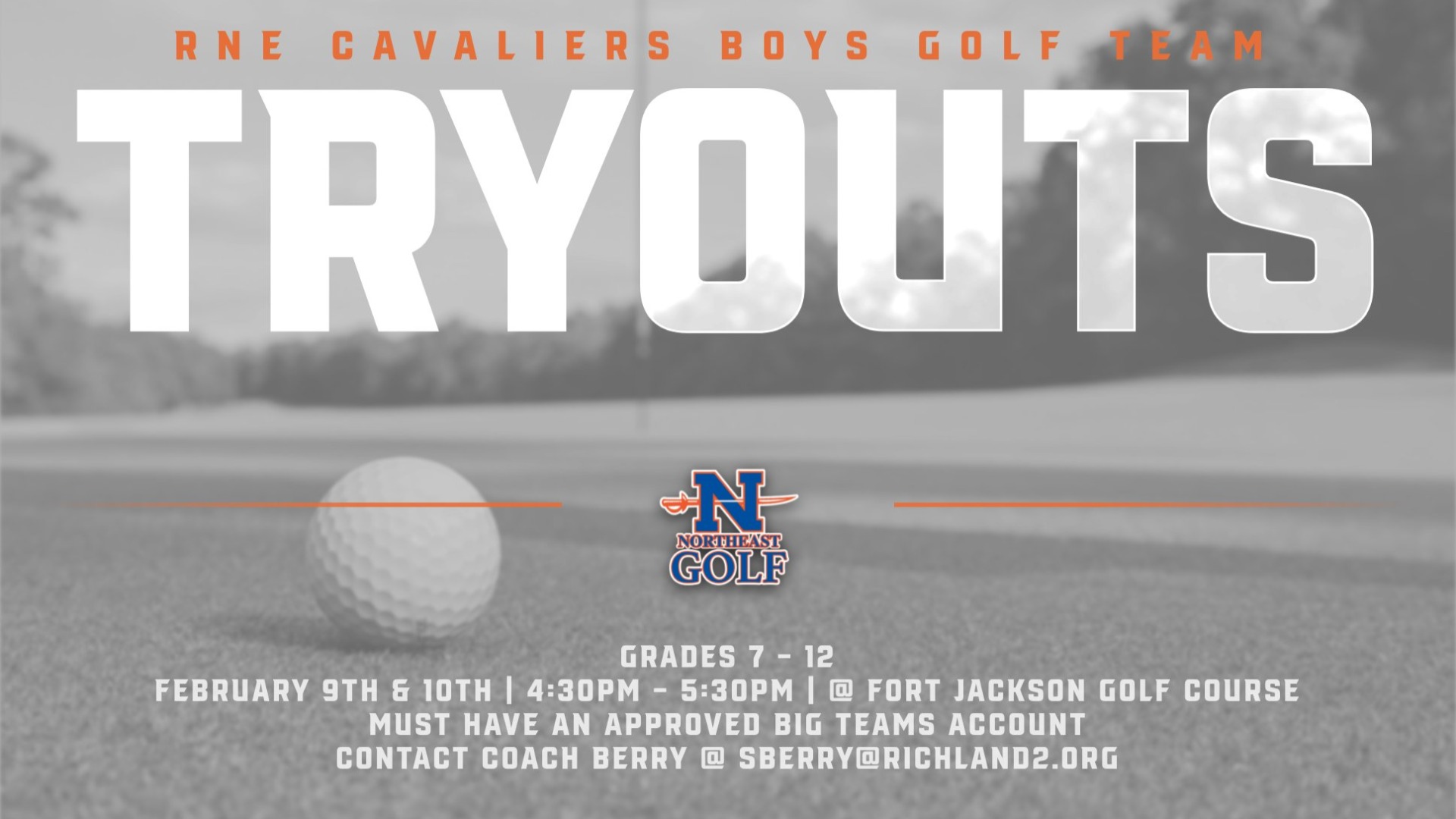 Slide 2 - Boys Golf Tryouts 