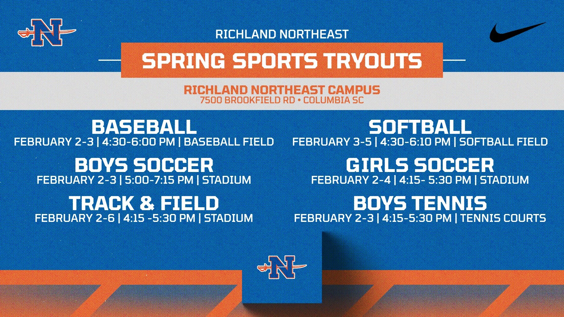 Slide 0 - 2026 Spring Sports Tryouts