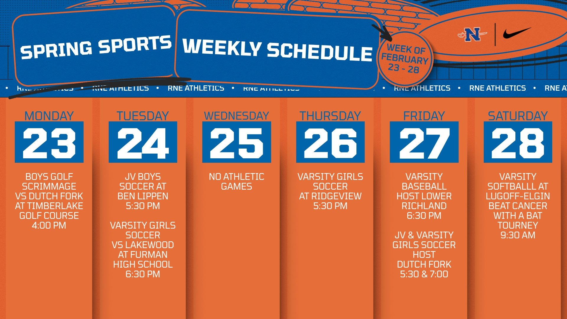 Slide 0 - Athletic Events | Feb 23 - 28