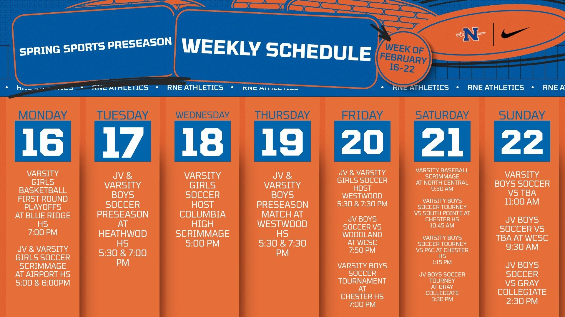 Slide 0 - Athletic Events | Feb 16-22