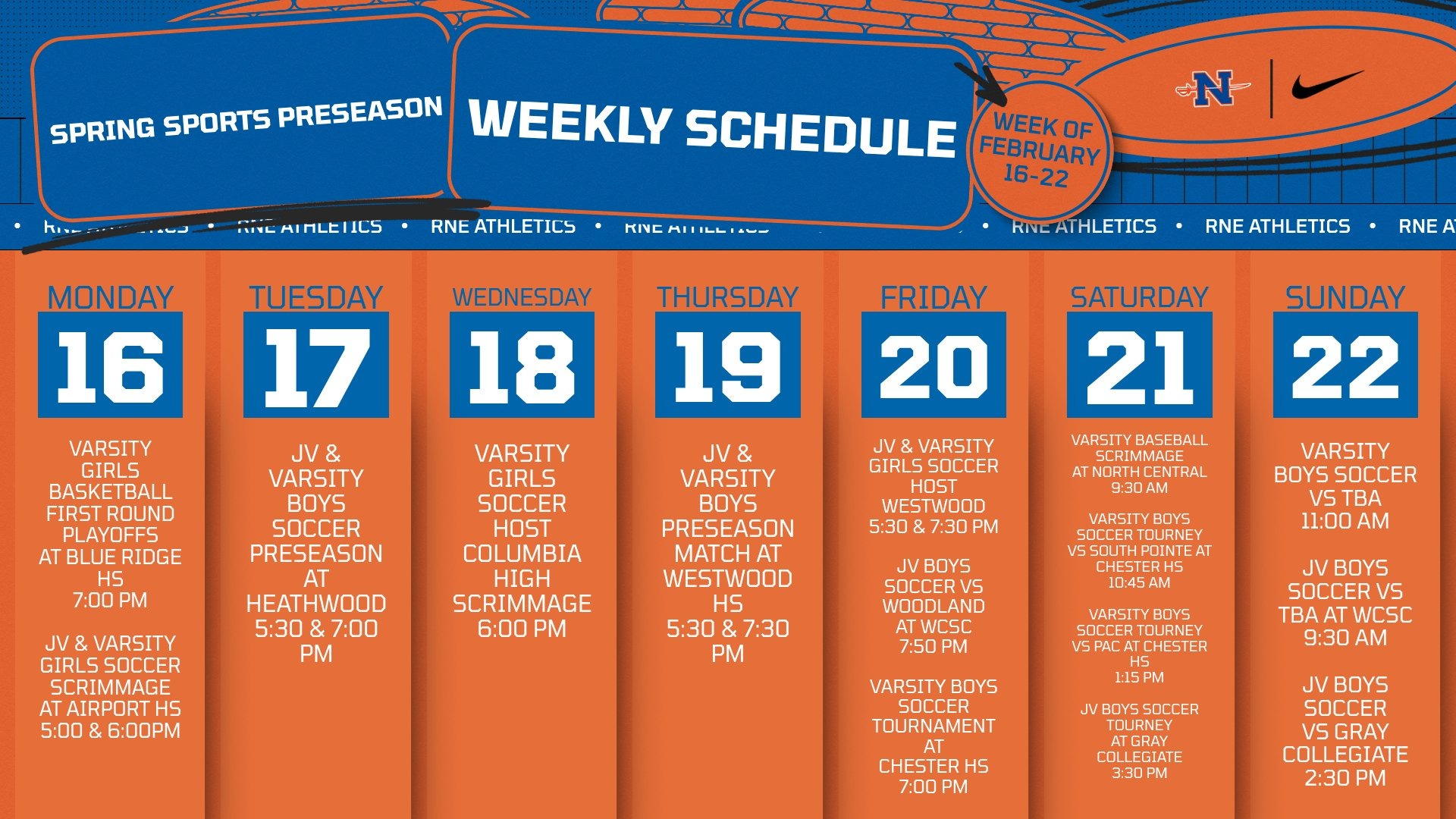 Slide 0 - Athletic Events | Feb 16-22