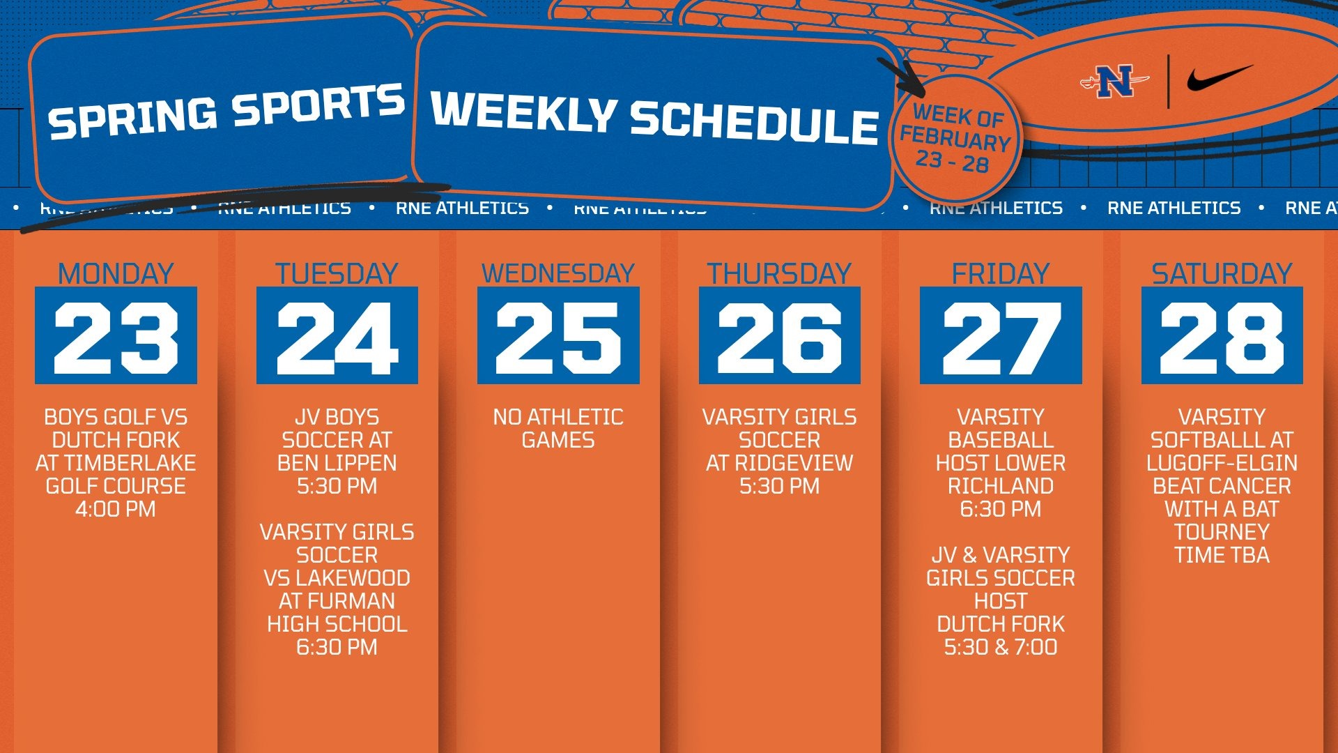 Slide 0 - Athletic Events | Feb 23 - 28