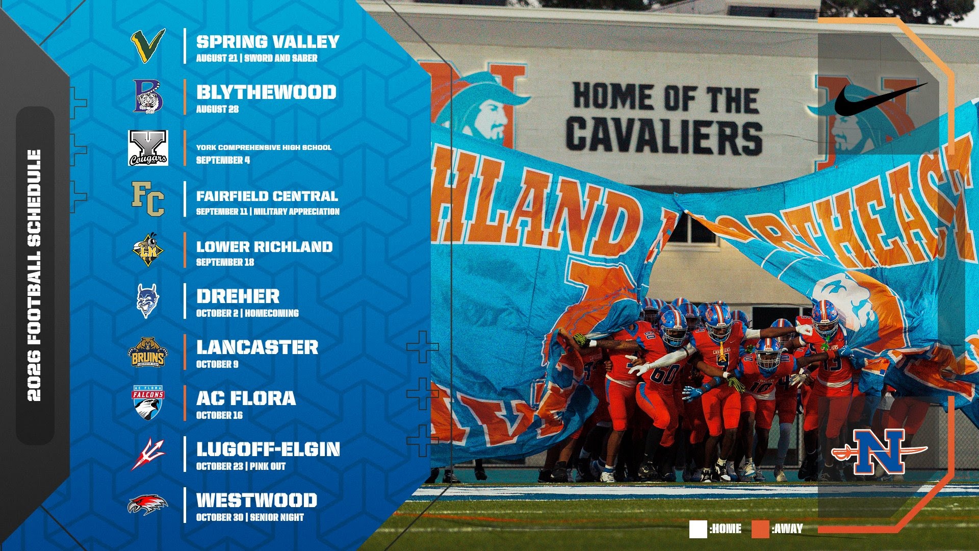 Slide 0 - Cavalier Varsity Football Scheule 26-27