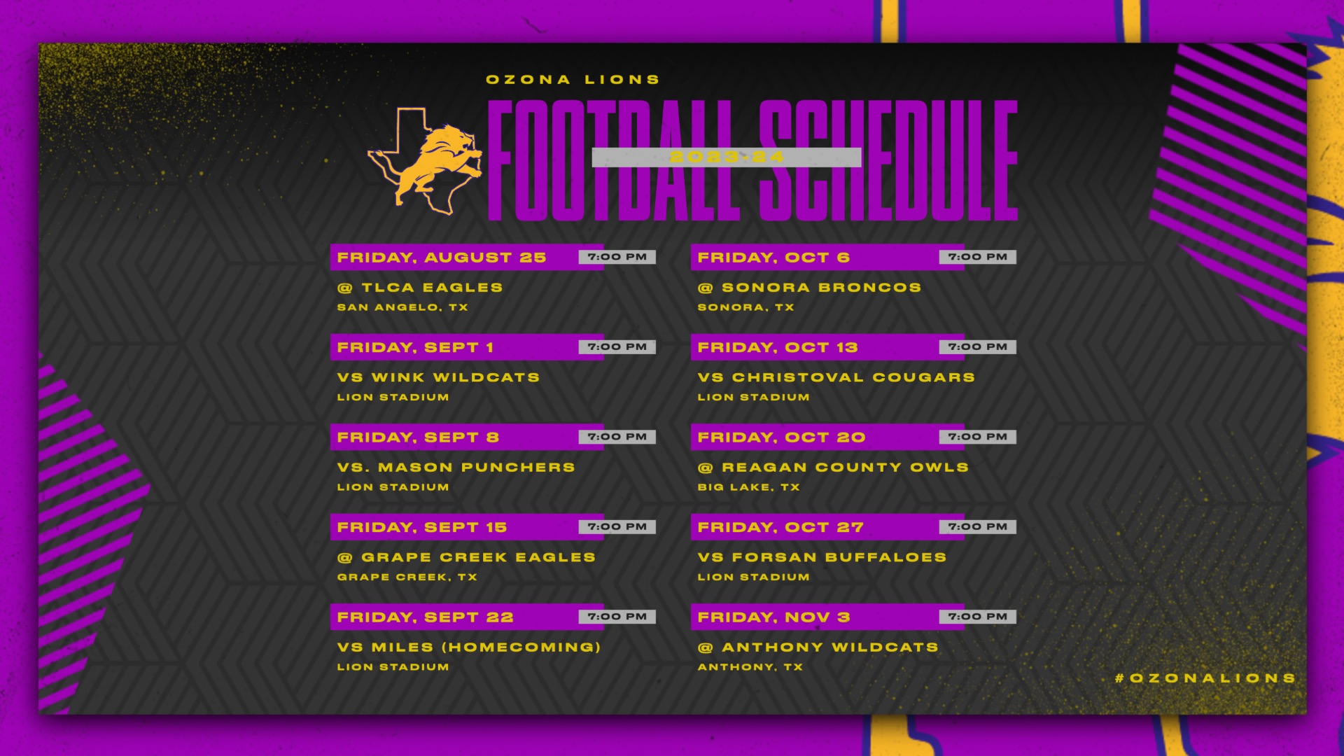 Sonora Broncos - This is our football schedule for 2022