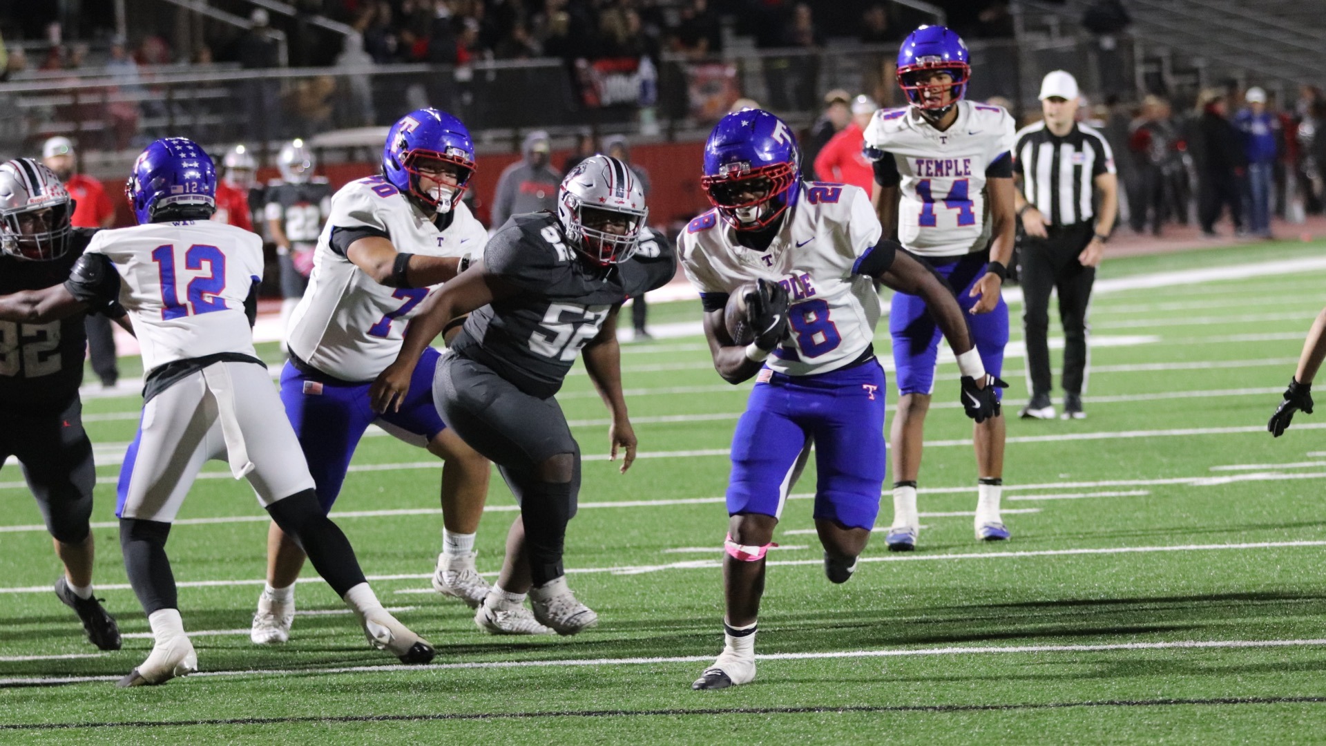 Slide 0 - Temple holds on to defeat Lake Belton in teams’ first meeting