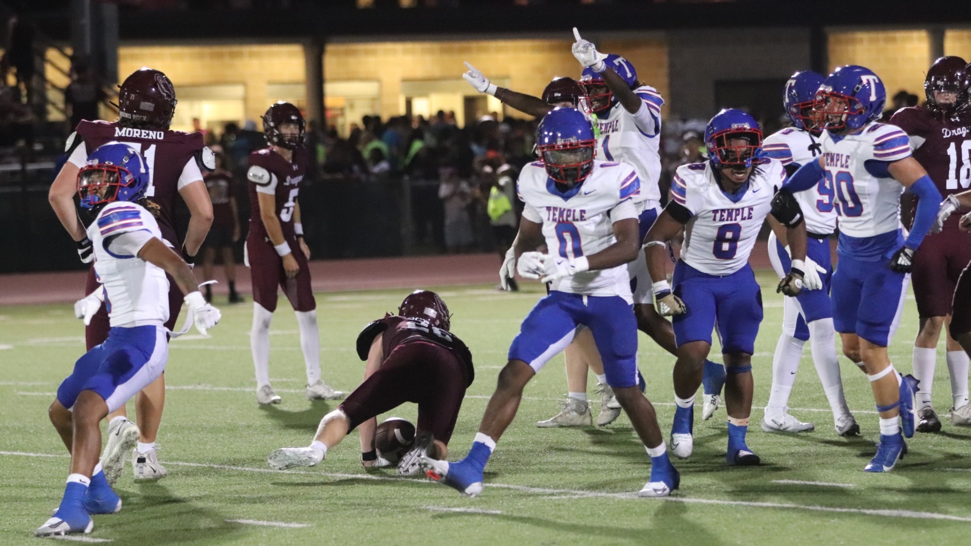 Slide 1 - Temple chisels out 35-28 win over Round Rock, stays unbeaten
