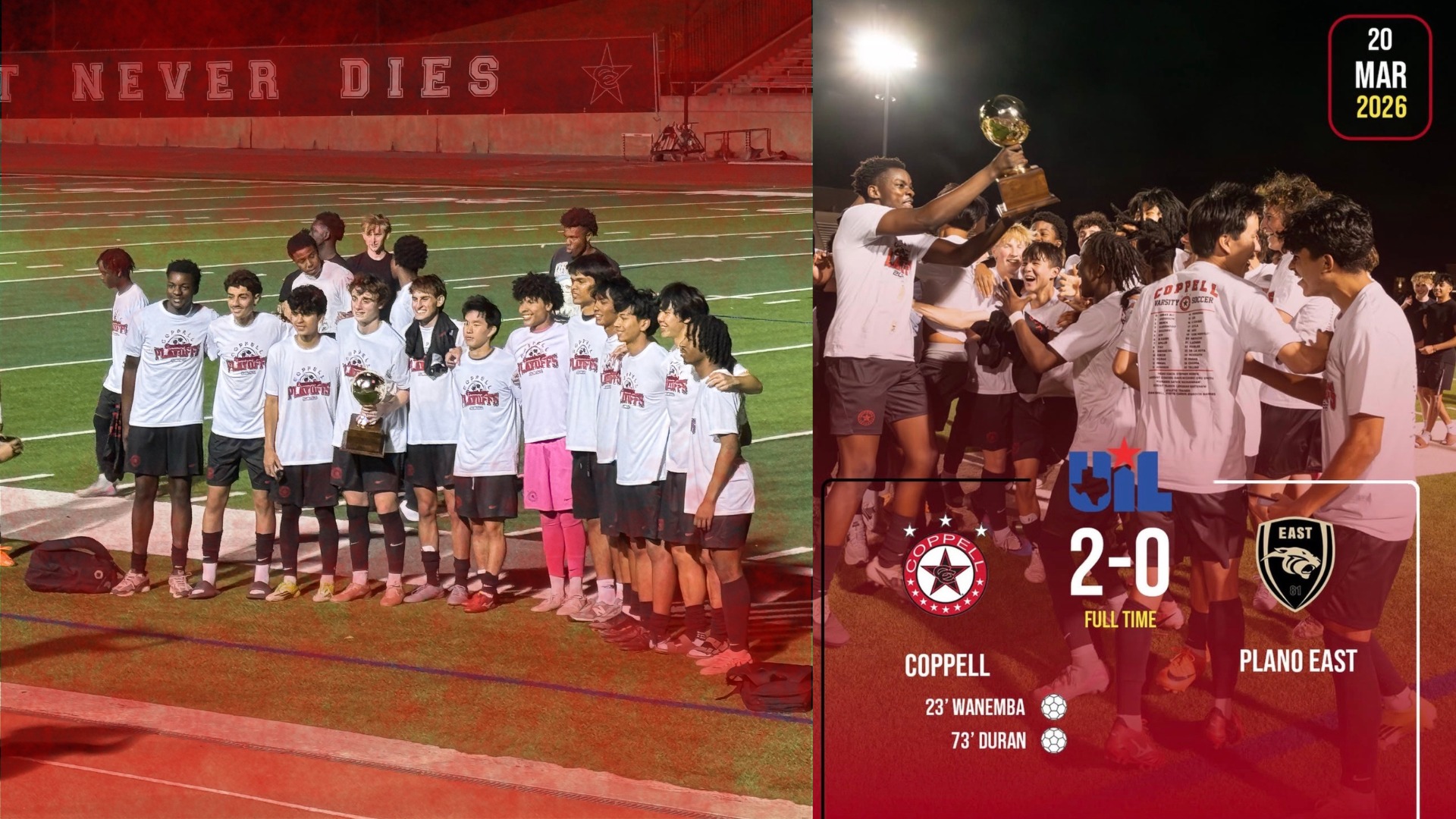 Slide 4 - Coppell Captures Bi-District Title in Intense 2-0 Win Over Plano East 