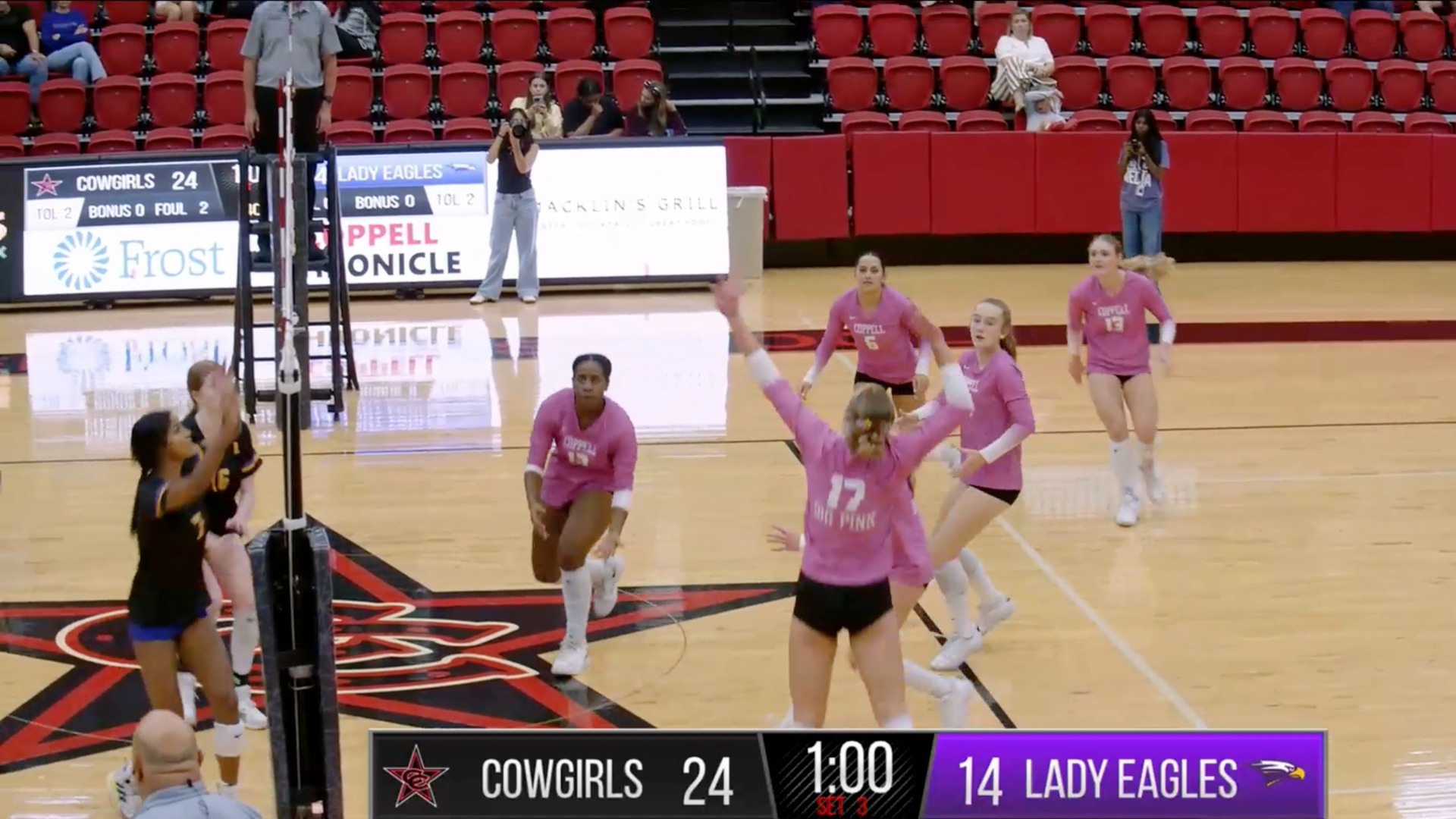 Slide 3 - Cowgirls Open Second Round of District With Sweep of Richardson 