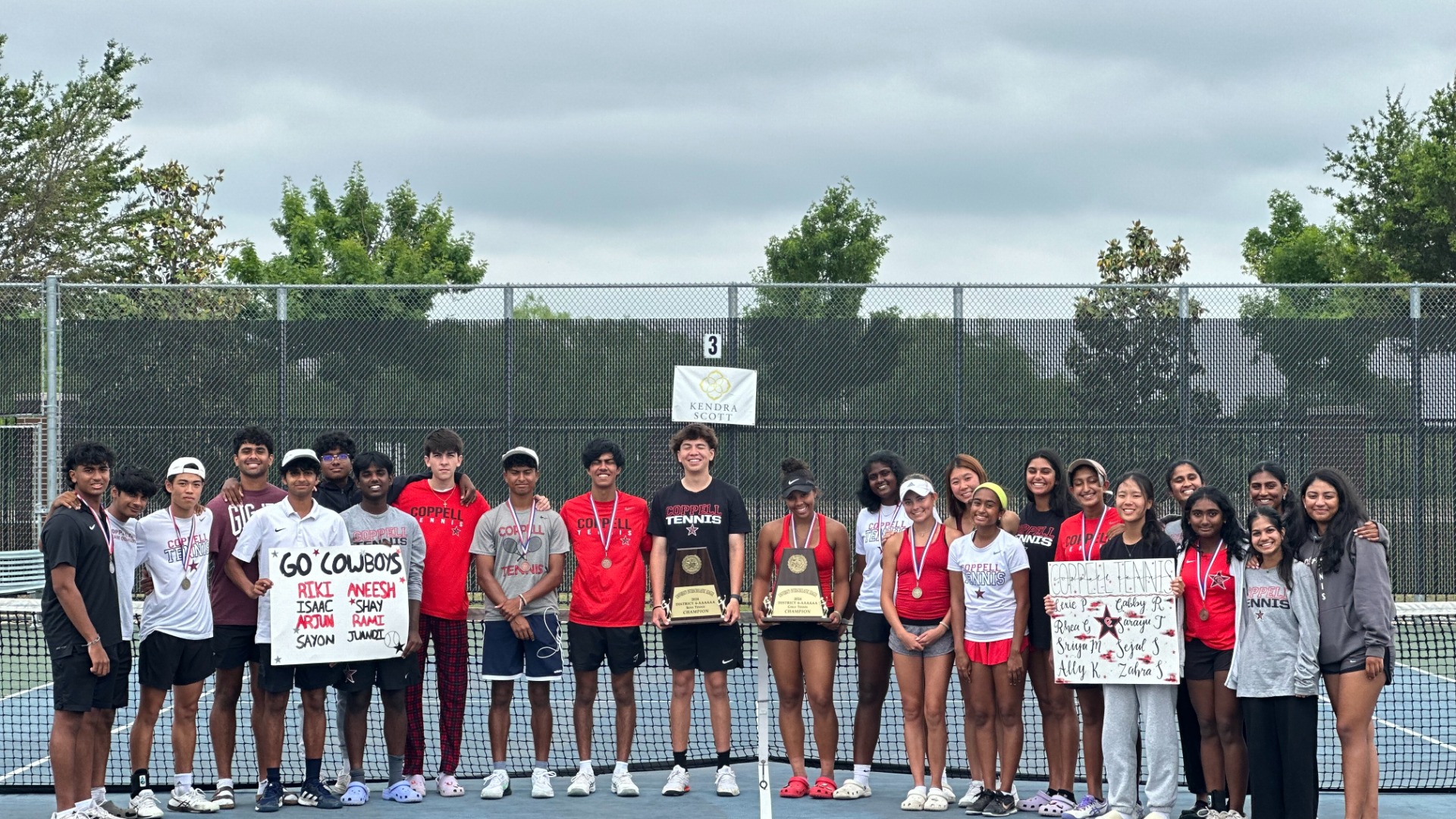 Coppell High SchoolSlide 3 - Tennis takes on DISTRICT