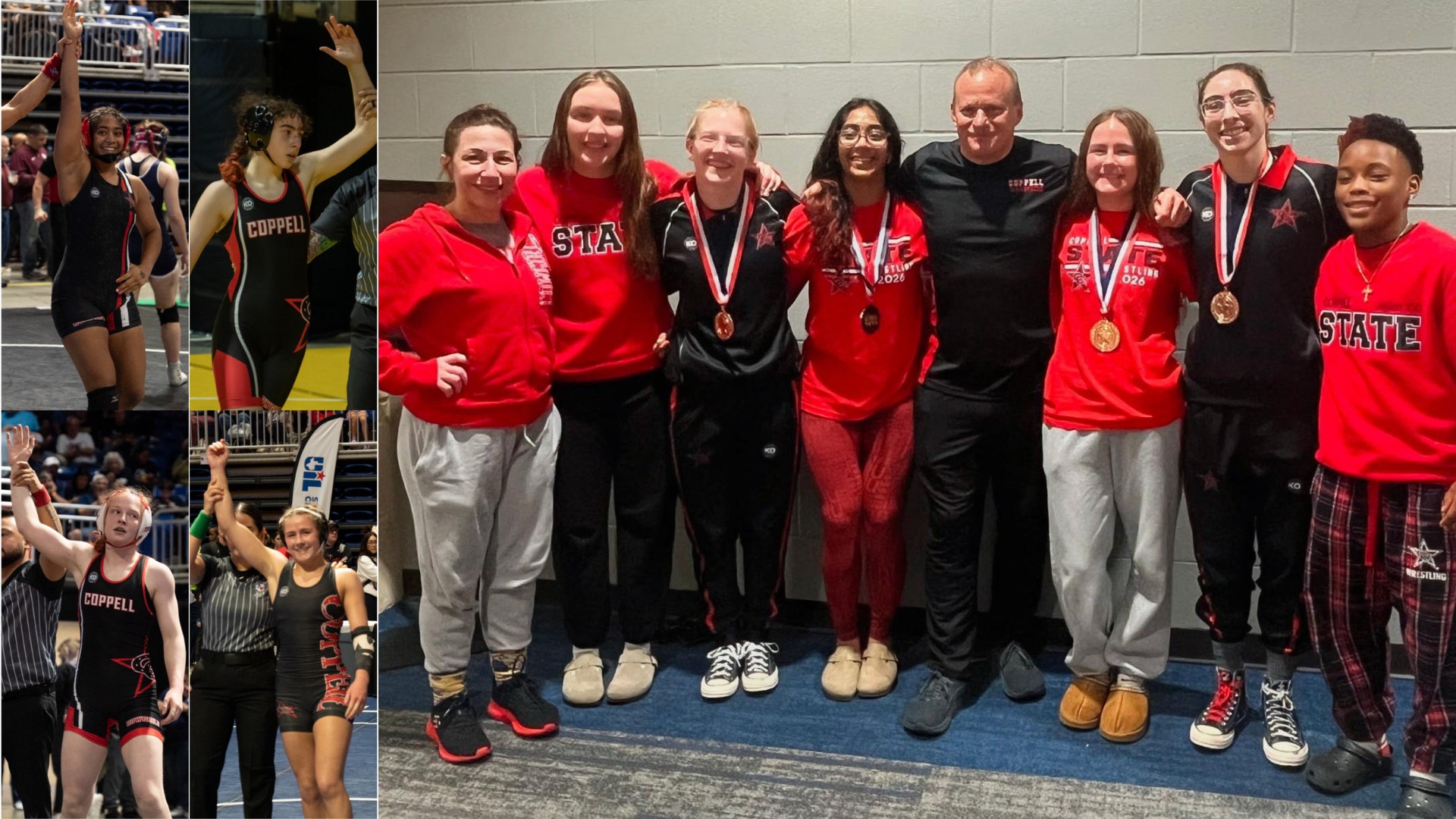 Slide 2 - Four Cowgirls on the Podium at State! 