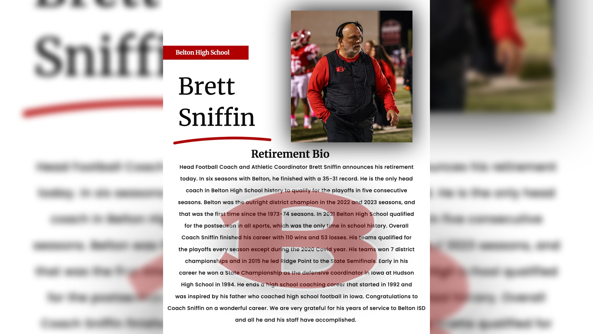 (click on link for full announcement article)