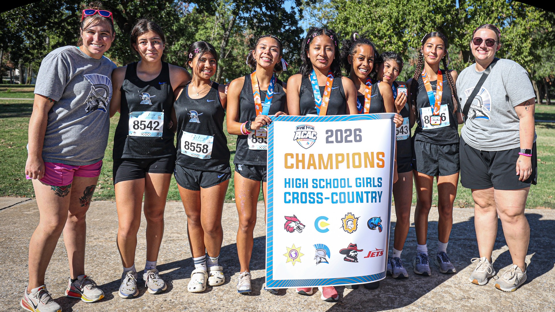 Slide 0 - Southeast Girls Claim 2026 ACAC High School Girls Cross-Country Championship Banner