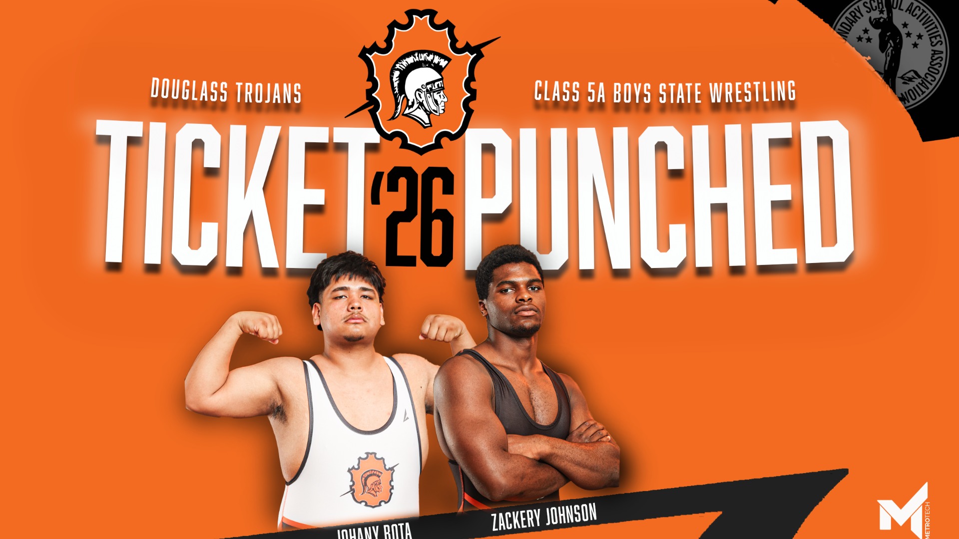 Slide 0 - Douglass Duo Johany Bota and Zackery Johnson Punch Tickets to Class 5A Boys State Wrestling Meet
