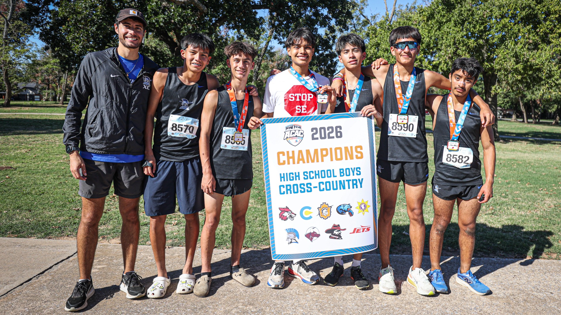 Slide 1 - Southeast Boys Claim 2026 ACAC High School Boys Cross-Country Championship Banner